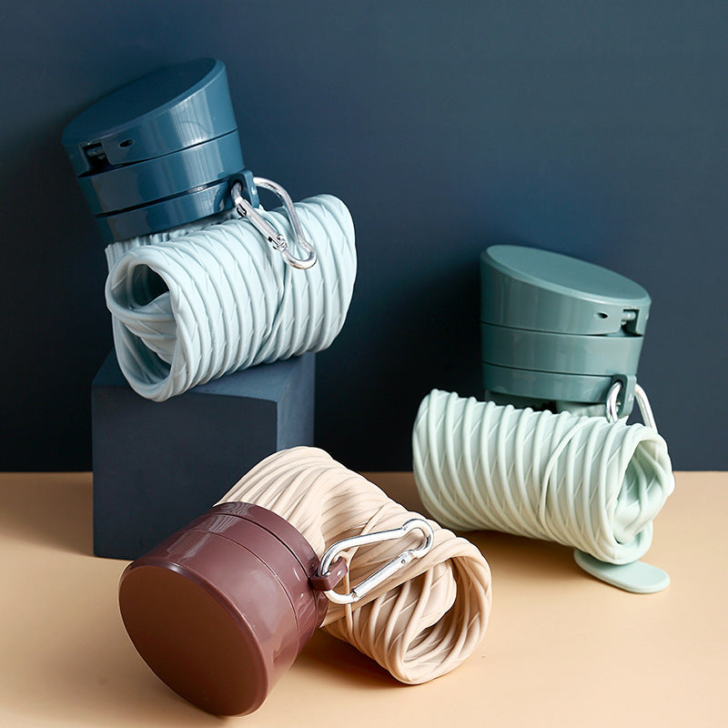 Space-Saving Silicone Water Bottle for Travel & Sports