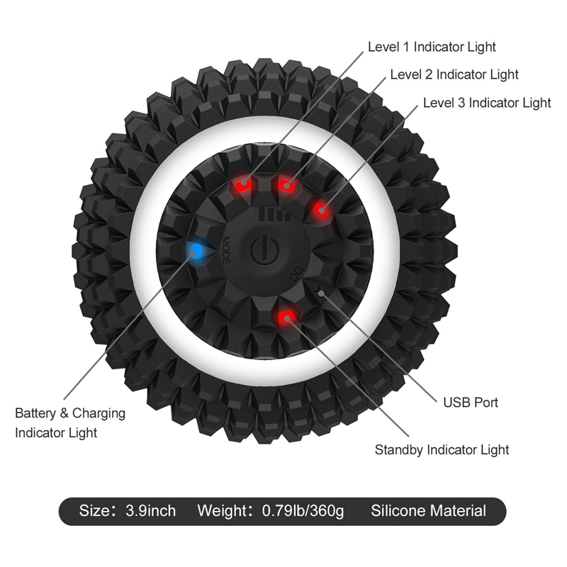 New Yoga Massage Ball Electric – 4 Speed Vibration for Quick Relief