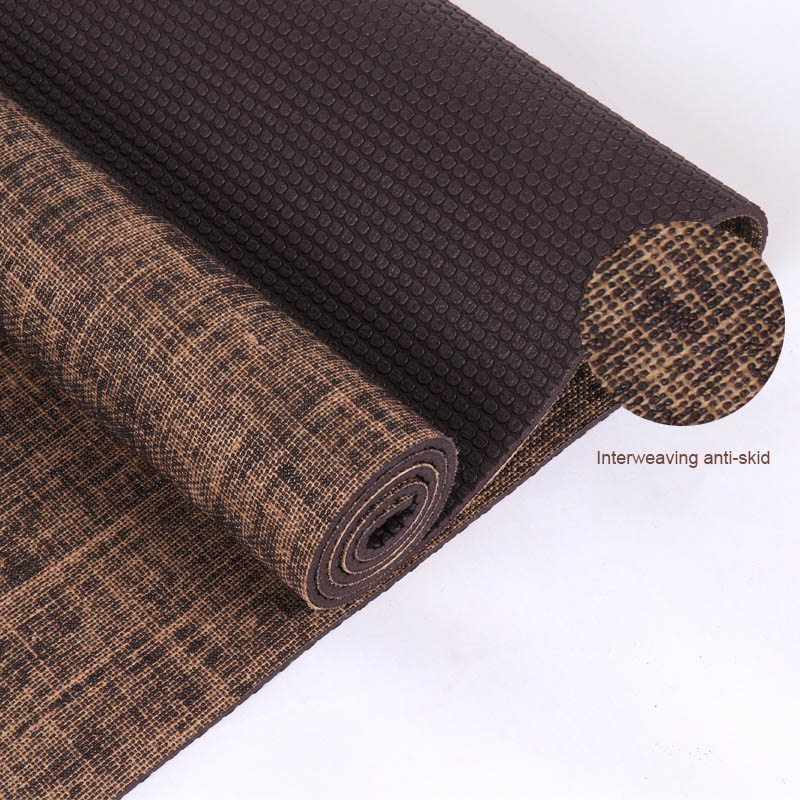 Linen Yoga Mat – Thick, Anti-Slip, Breathable for Home
