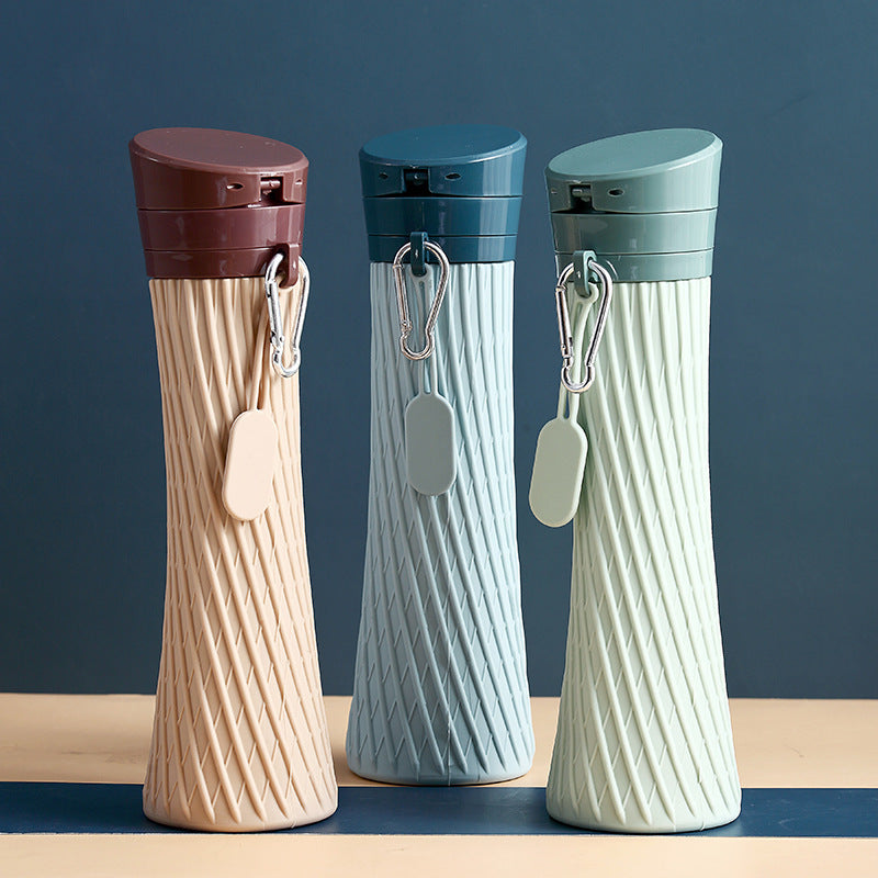 Space-Saving Silicone Water Bottle for Travel & Sports